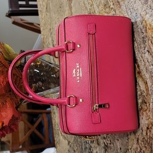 Coach Rowan Satchel Hot Pink